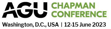 Logo: AGU Chapman Conference. Washington, DC, USA. 12-15 June 2023
