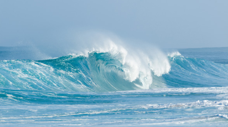 Ocean wave cresting.
