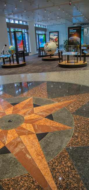 AGU lobby compass rose