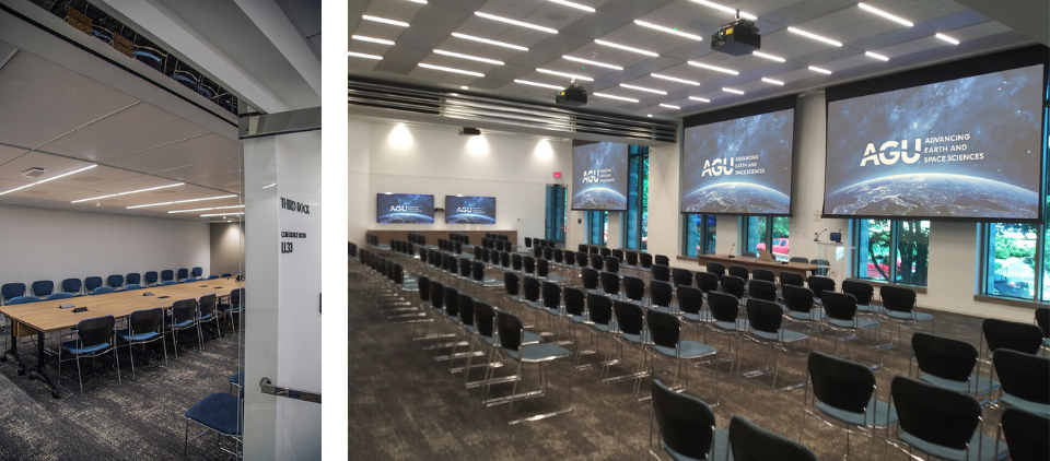 American Geophysical Union annual meeting hall with attendees