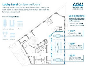 Floor Plan Rendering Lobby-level Conference Rooms