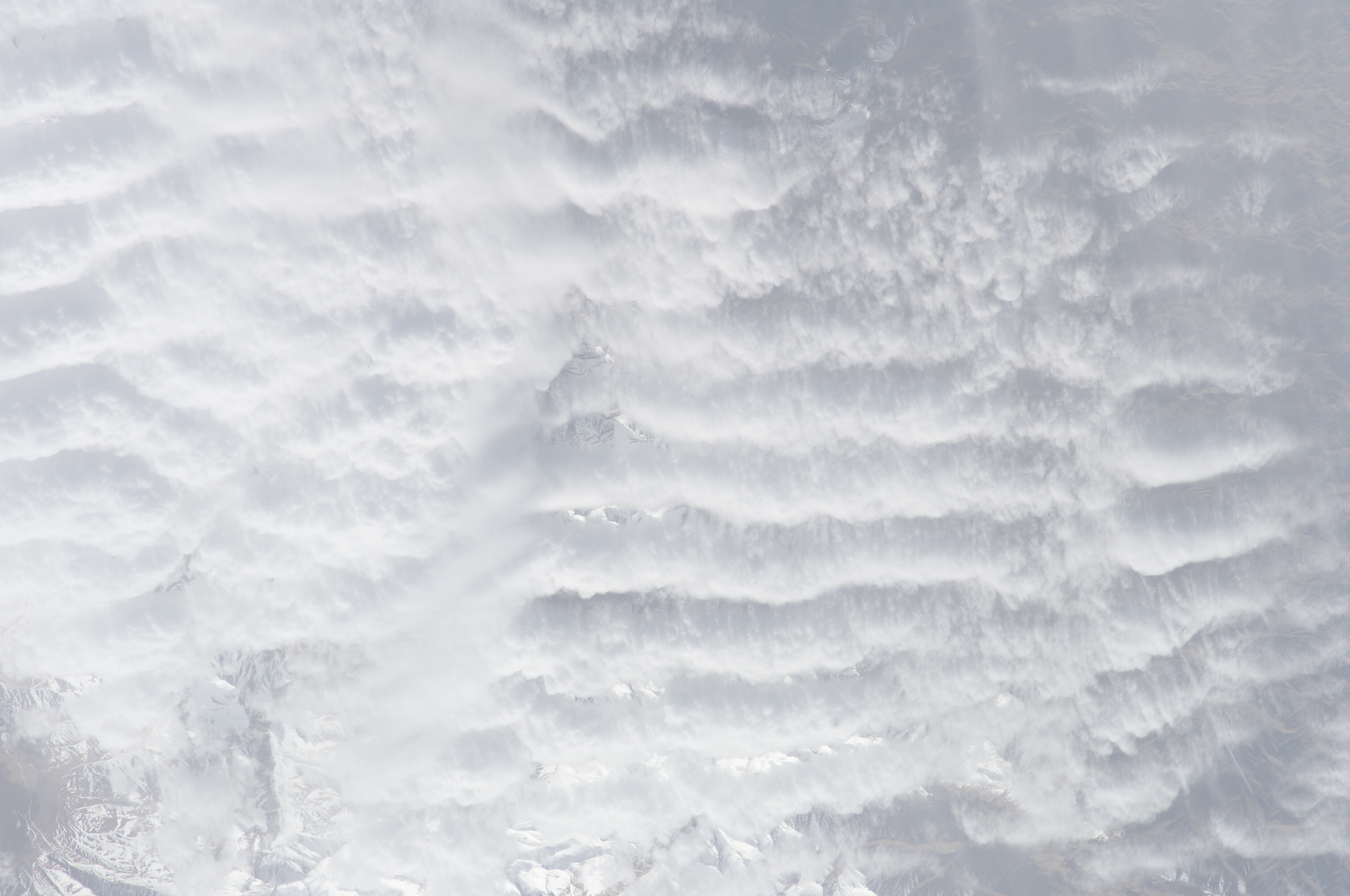 Looking down on clouds produced by atmospheric gravity waves