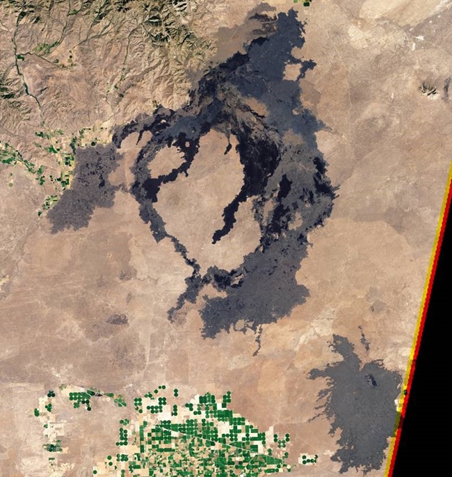 USGS Landsat image of Hells Half Acre in Idaho