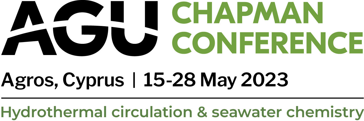 Text Logo: AGU Chapman Conference. Agros, Cyprus. 15-19 May 2023.
