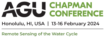 Chapman logo green_black with location and dates of the Chapman Conference on  Remote Sensing of the Water Cycle: Honolulu, Hawaii | 13-16 February 2024