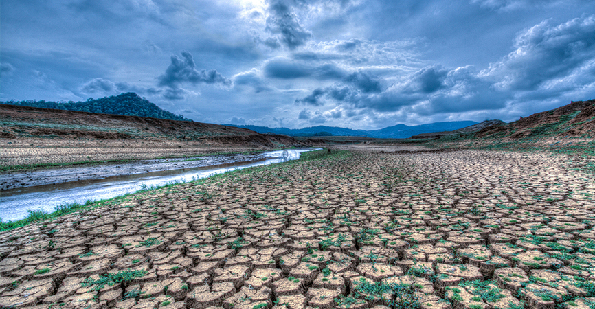 Cracked river banks