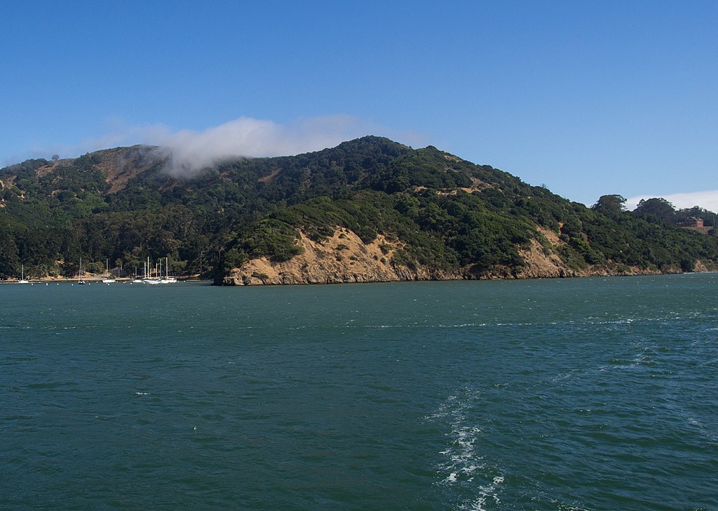 Angel Island viewed from a ferry