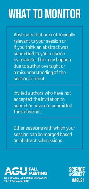 #AGU21: Session conveners: What to monitor