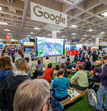 Google booth at AGU Fall Meeting