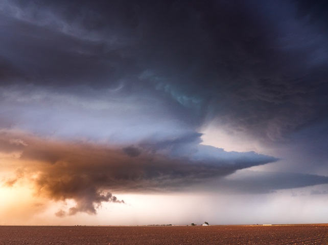 A mature supercell thunderstorm over Needmore, Texas on May 4, 2019. 