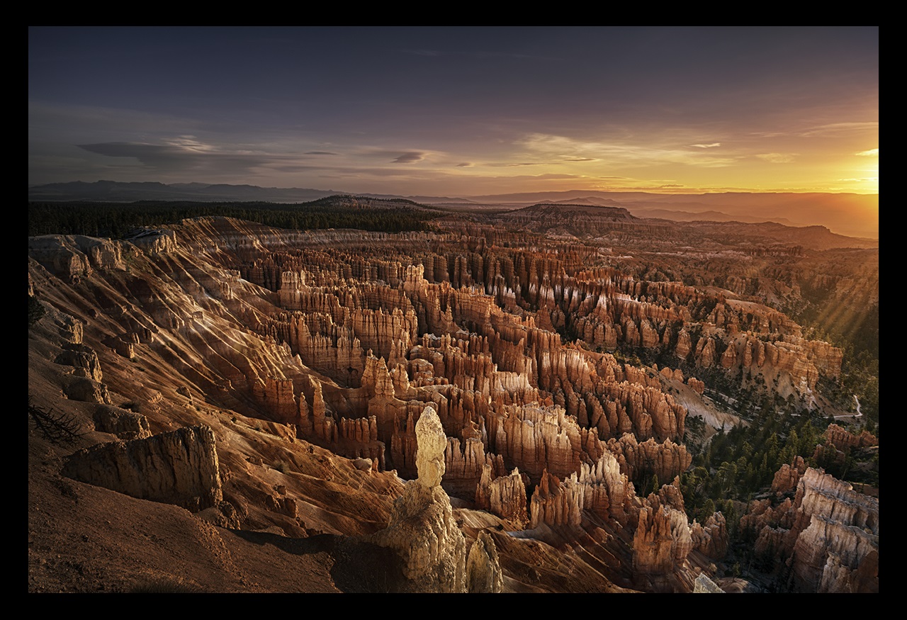 Morning sunlight over Bryce Canyon, USA