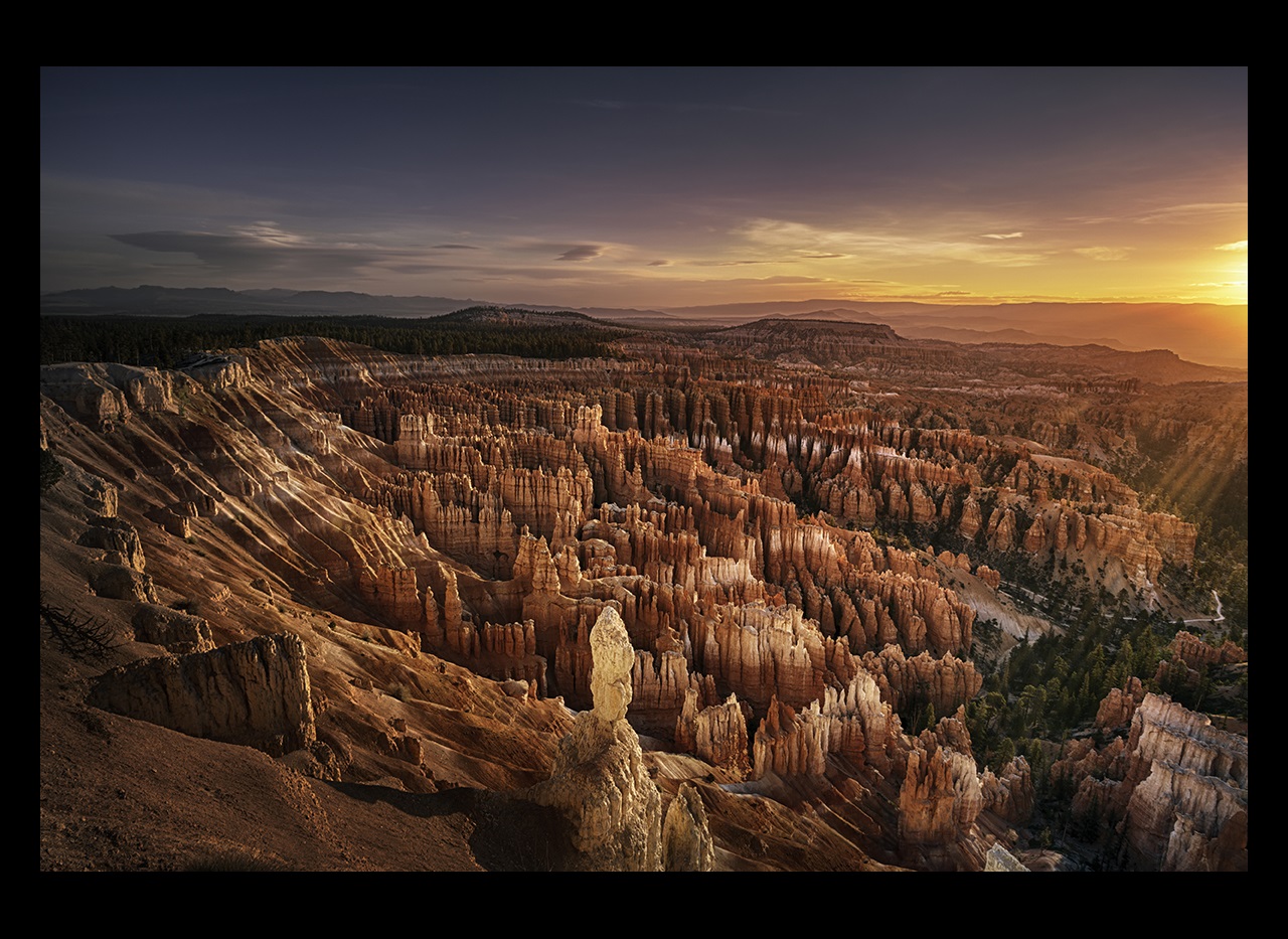 Morning sunlight over Bryce Canyon, USA