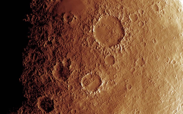 texture of far away planet in deep space 