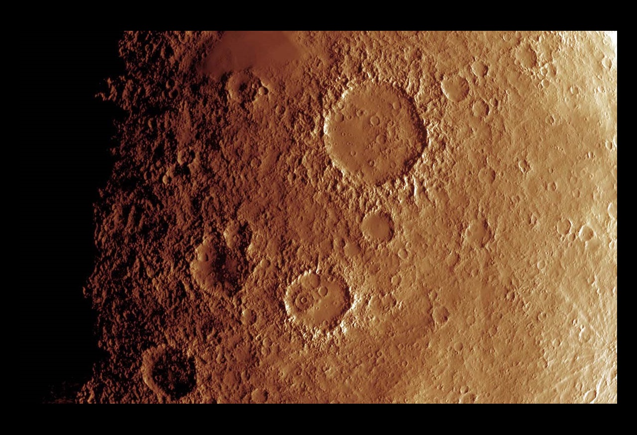 texture of far away planet in deep space 