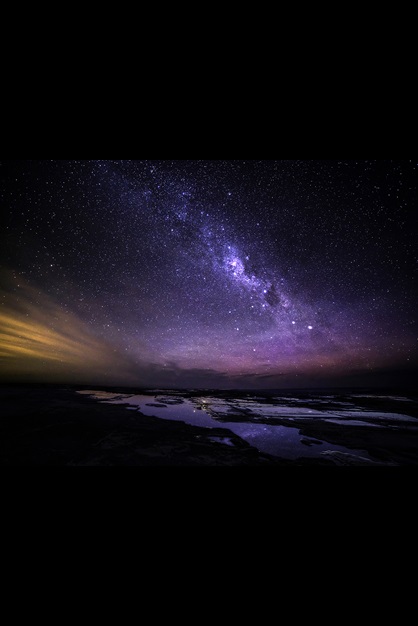Great Ocean Road at night milky way view