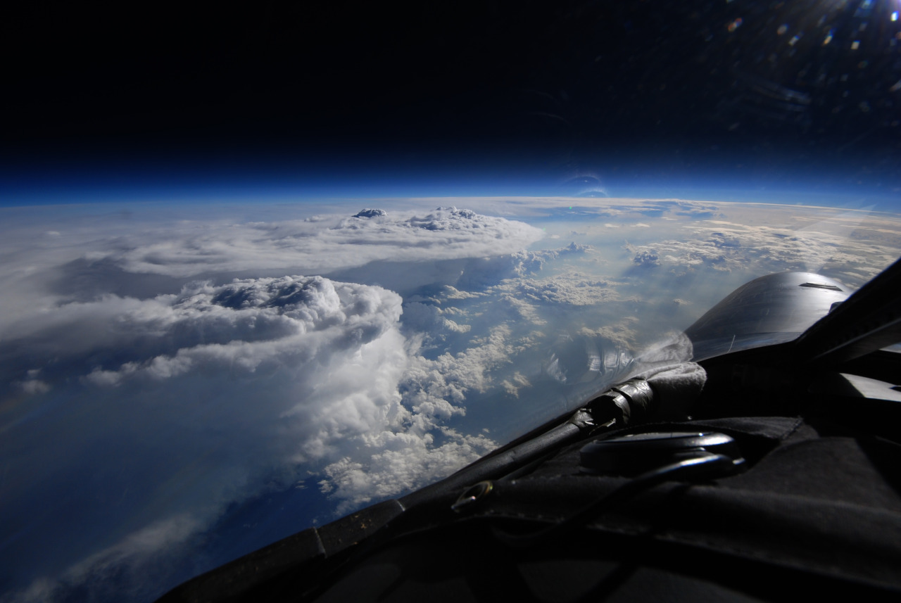 A NASA ER-s at 70,000ft over severe convection during the NASA Integrated Precipitation and Hydrology Experiment (IPHEx) 