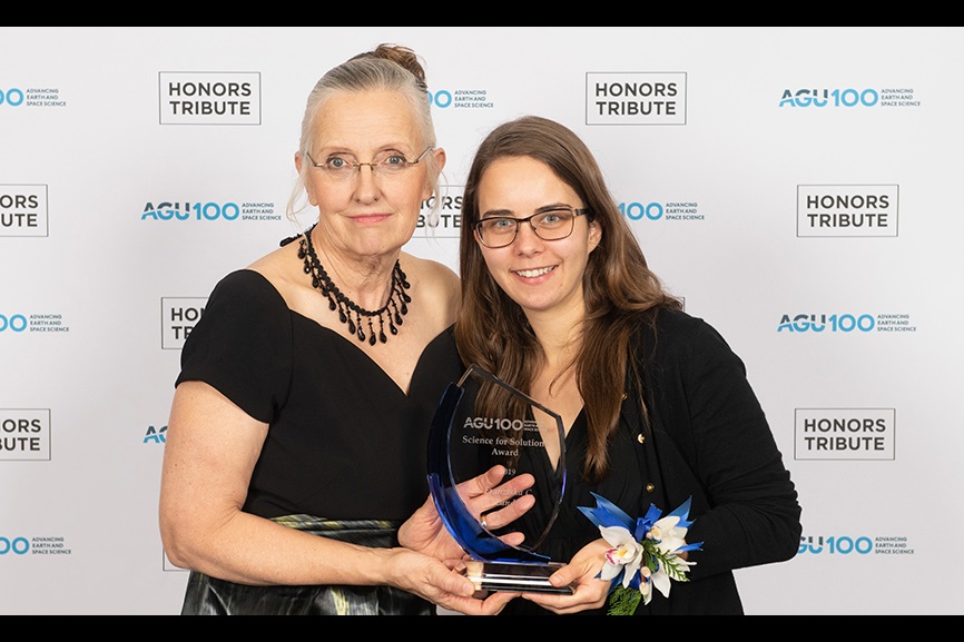 Robin Bell presenting an award