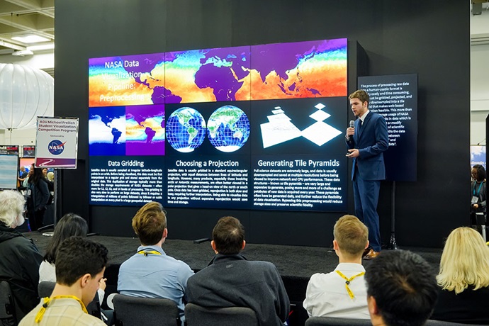 Freilich winner presenting at Hyperwall