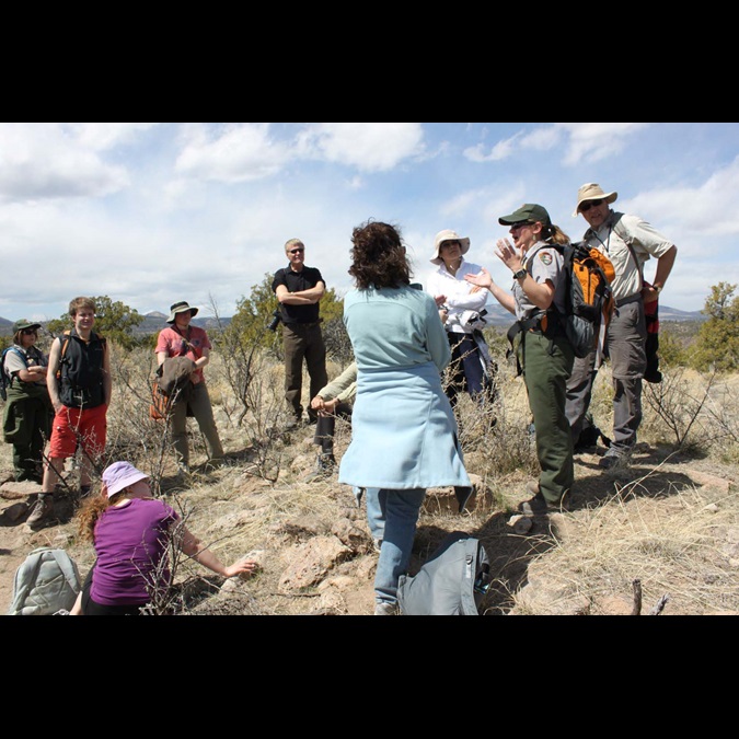 People speaking outside during a Chapman Santa Fe conference image