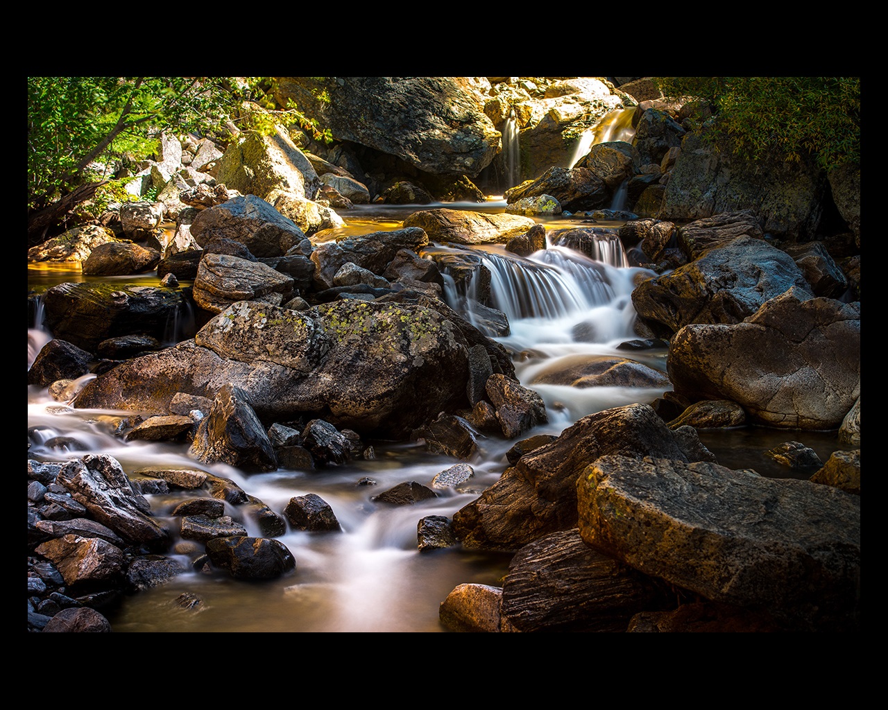 Creek flowing over rocks