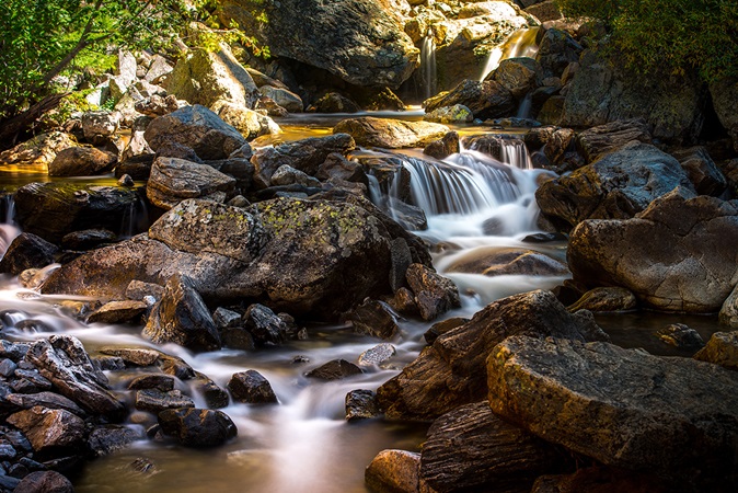 Creek flowing over rocks