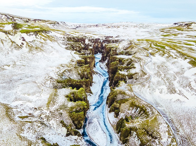 Frozen River in iceland
