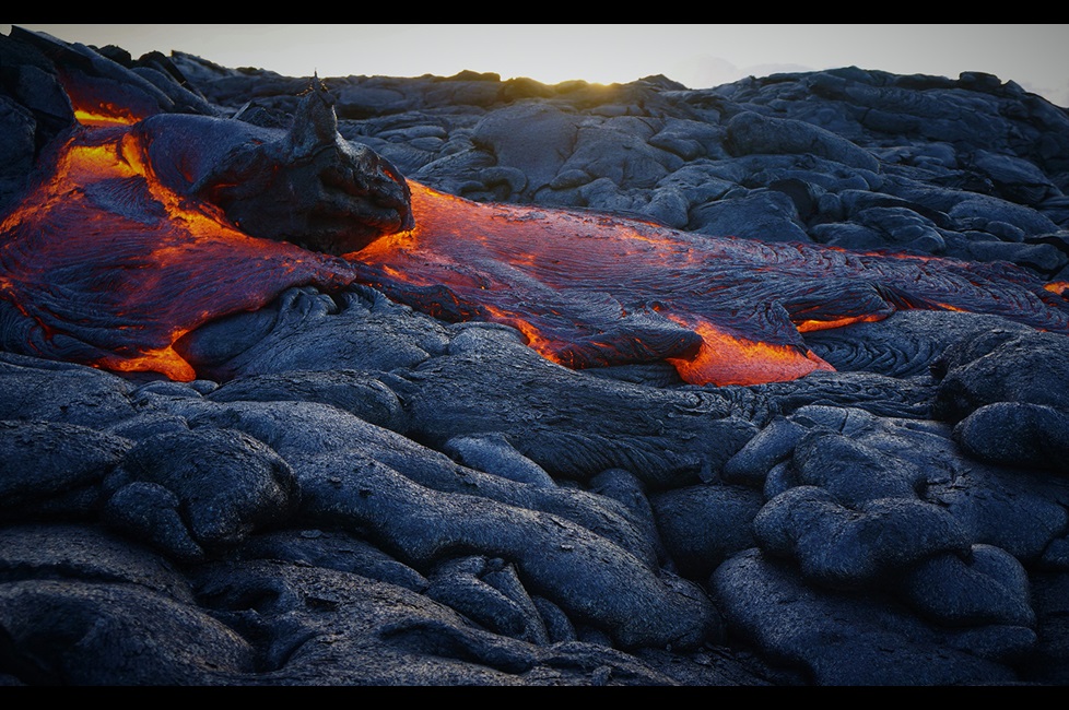 Photo of a lava flow in Hawaii