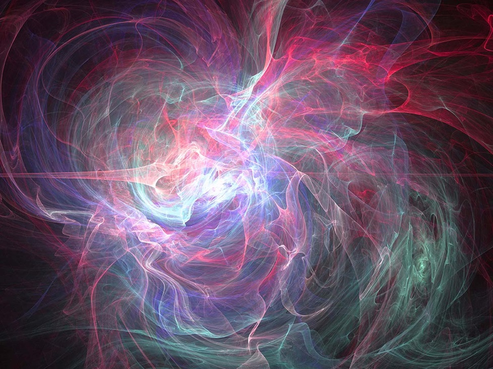 Illustration of chaos abstract fractal effect light design