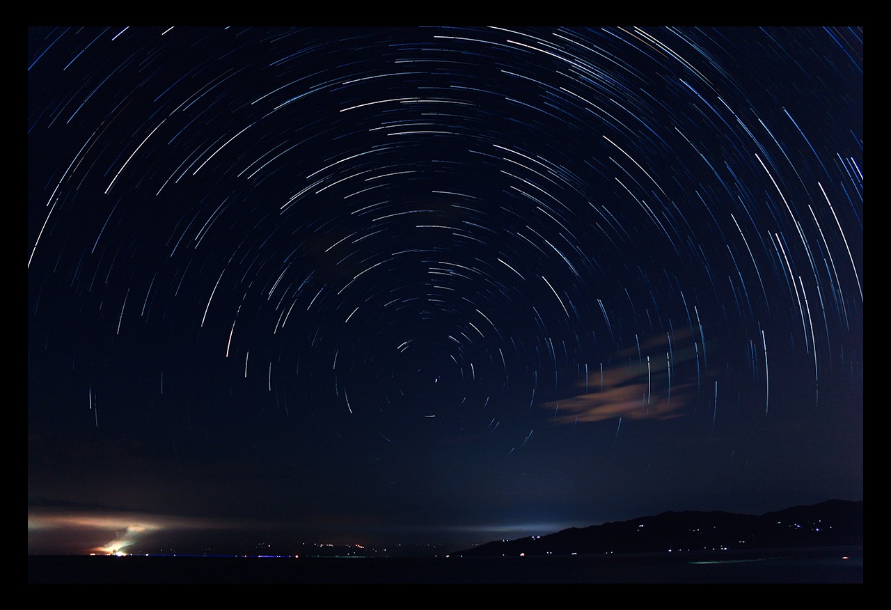 Long exposure of stars at night in Africa