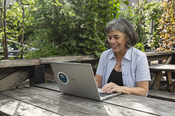 Woman on computer