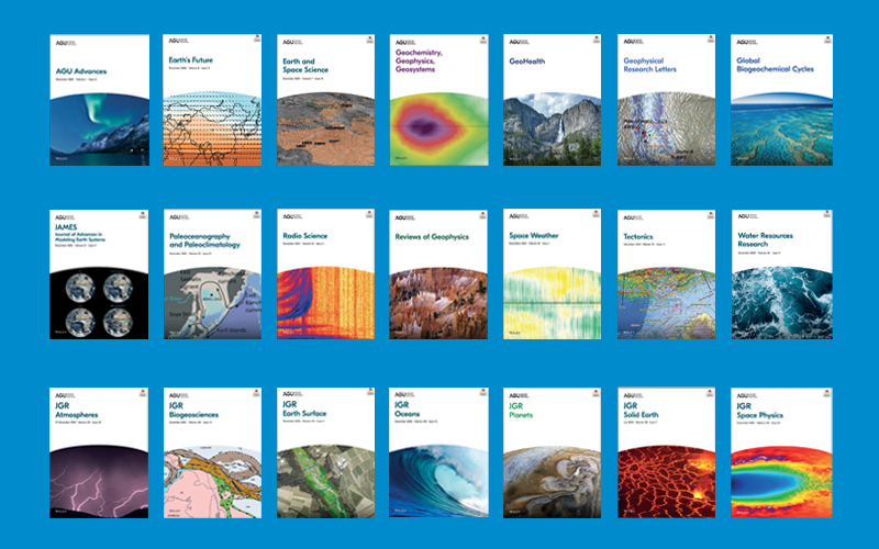 Covers of AGU Journals