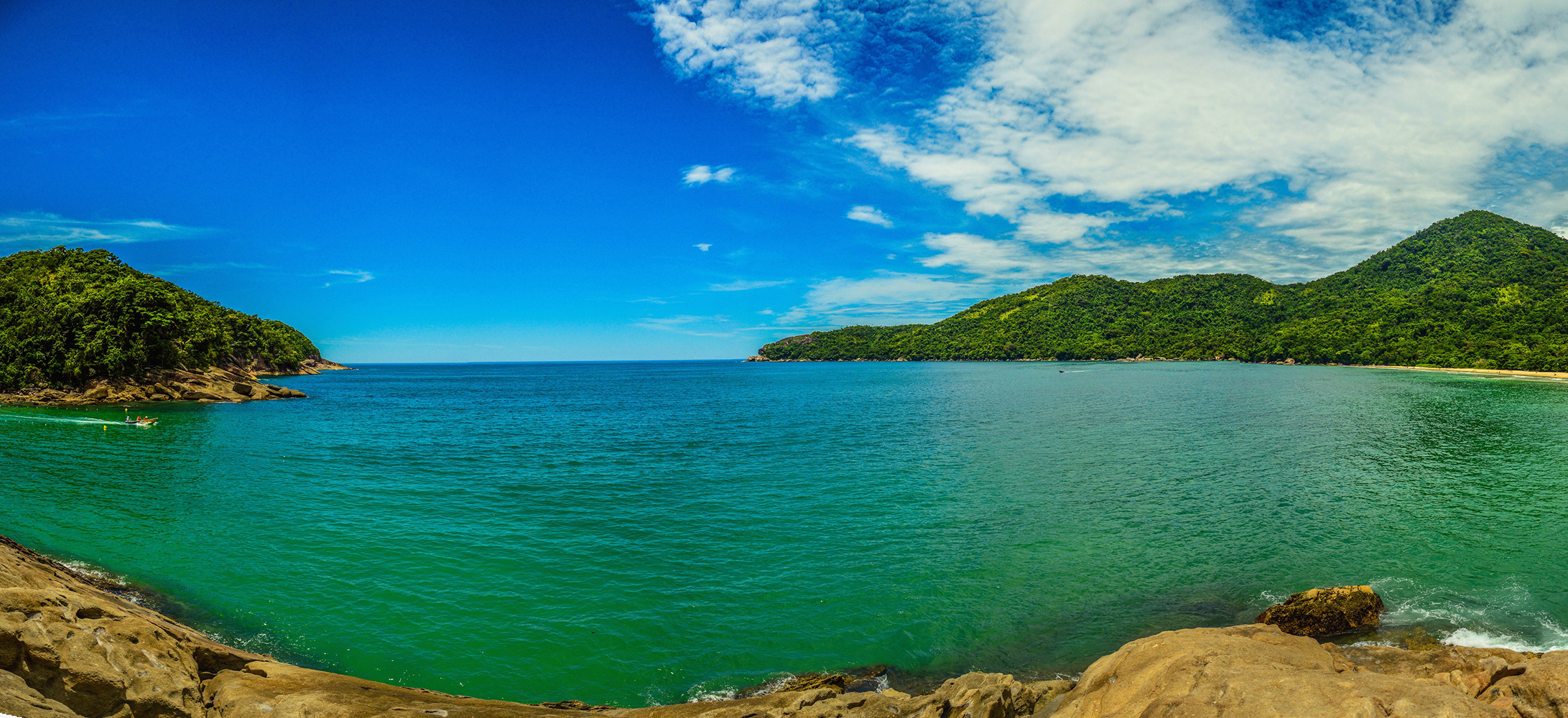 Beach and mountains in Brazil