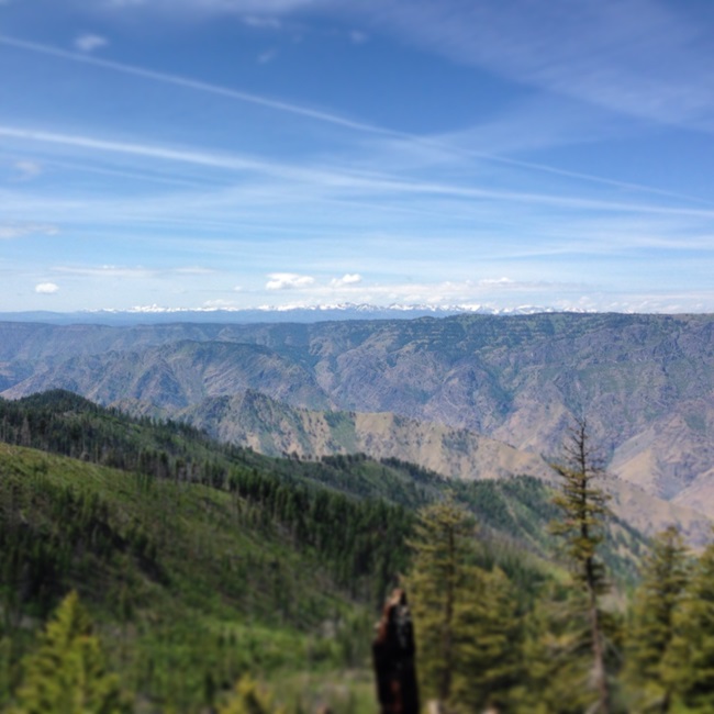 Looking into Hells Canyon (the deepest canyon in North America), from the Seven Devils in Idaho