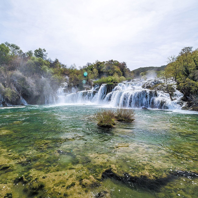 River with waterfalls over rocks