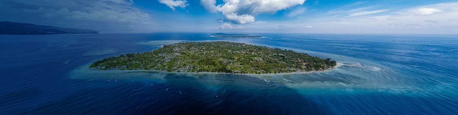 Tropical island on a sunny day