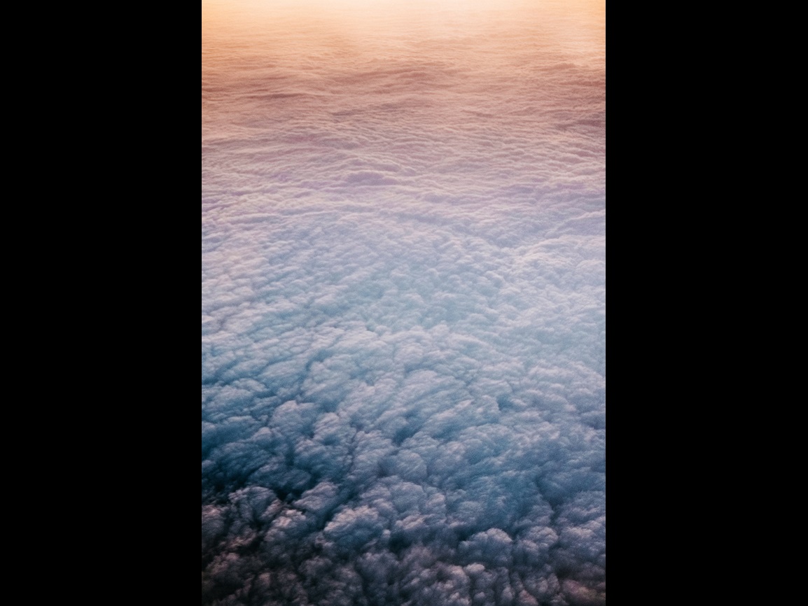 Bed of clouds shot from above
