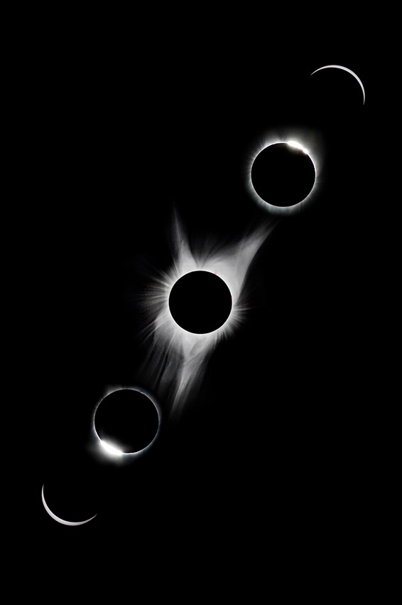Timelapse image of an eclipse
