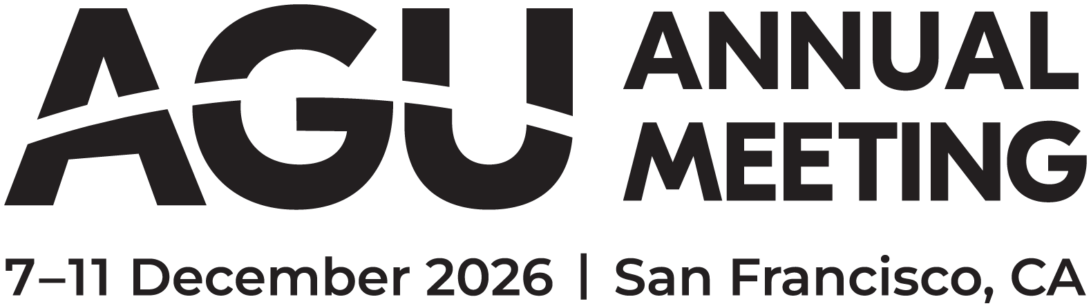 AGU26 Annual Meeting black logo - 7-11 December 2026 in San Francisco, CA