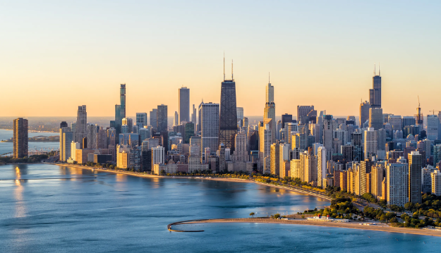 Chicago lakefront and cityscape