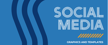 A blue banner with text - Social Media Graphics and Templates